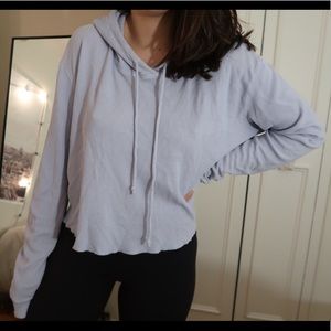 Brandy melville waffle light blue hoodie
